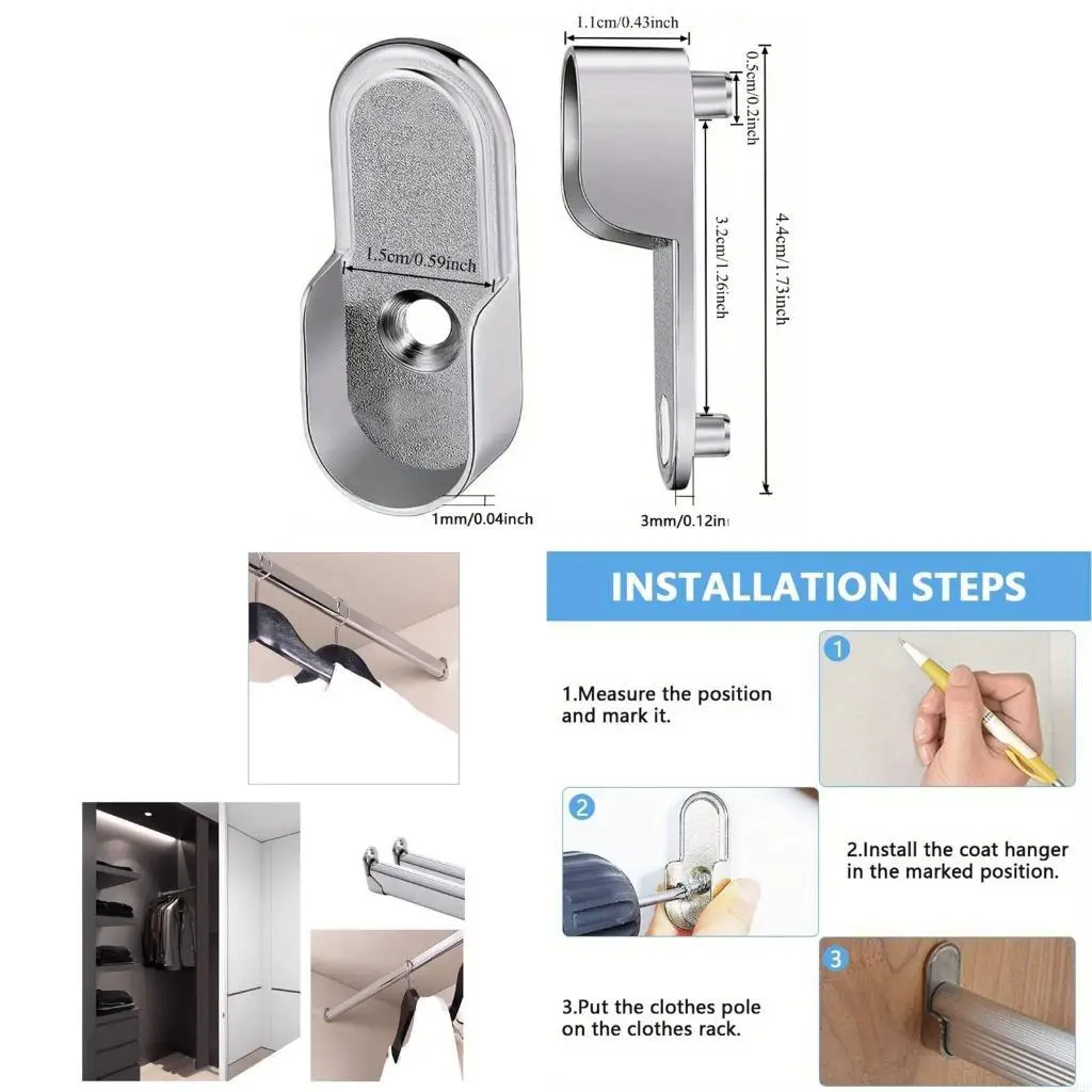 G92C Set Of 10 Rustproof Alloy Wardrobe Hook For Organizing Your Clothes