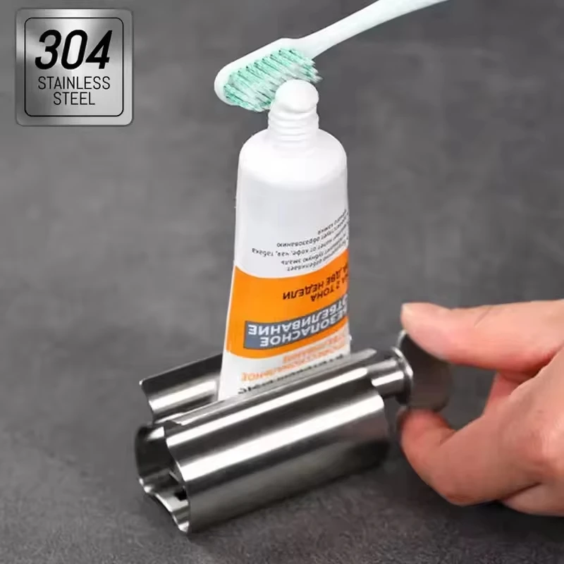 Stainless Steel Wringer Roller Rotate Dispenser for Ointments Cosmetics Bathroom Accessories Toothpaste Squeezer Tube Roller