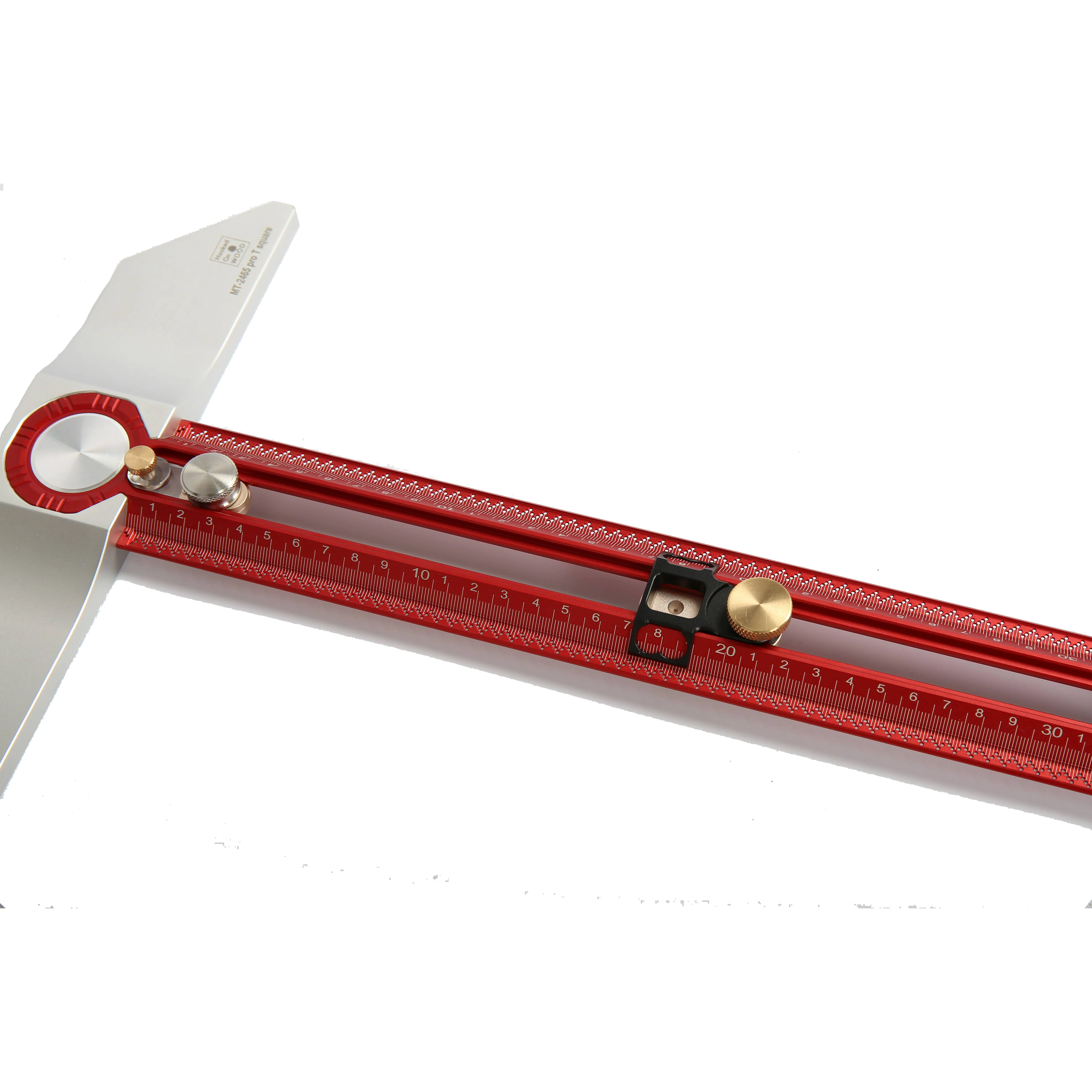 HONGDUI Hooked On Wood MT-2465 PRO Scriber Marking T Square Ruler Aluminum Alloy Hole Positioning Marking Gauge