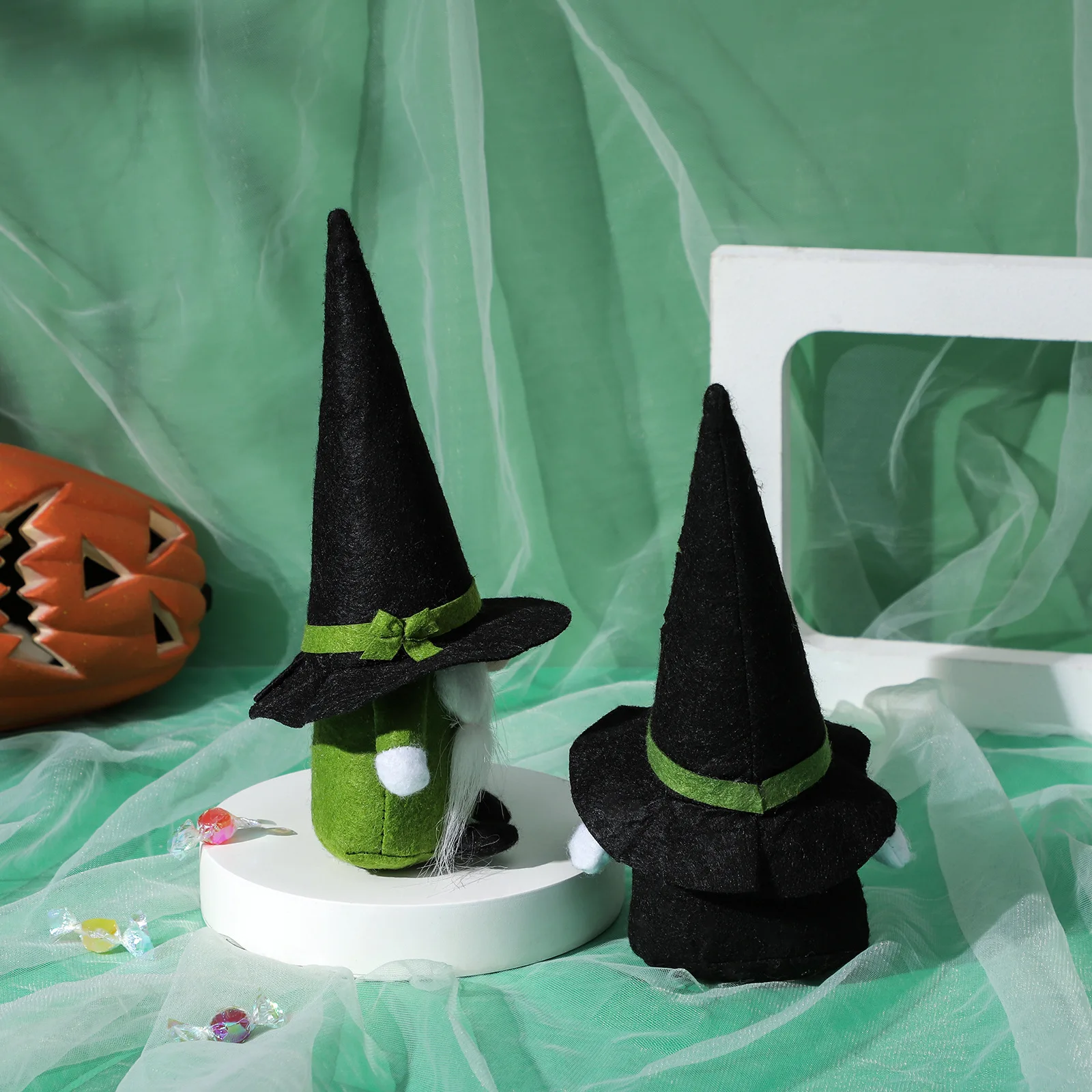 Halloween Decorative Props Toy Dressing Supplies Children's Gifts Hollow Out Five Star Pointed Hat Faceless Doll Doll Doll