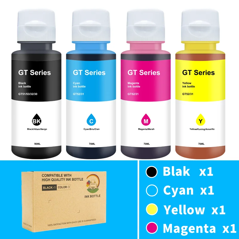 

GT52XL/GT32XL Ink Compatible with HP printer ink for Tank7605 7005 5105 7305 455 570 555 655 559 315 319 519 760