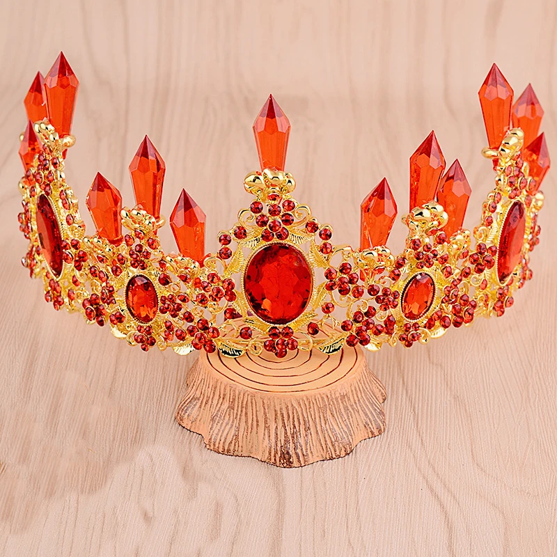 Srebrna duża tiara damska kryształowy kwiatowy nakrycie głowy Rhinestone rozświetlone korony z pałąkiem na głowę akcesoria do włosów festiwal ślubny boże narodzenie — zdjęcie 6