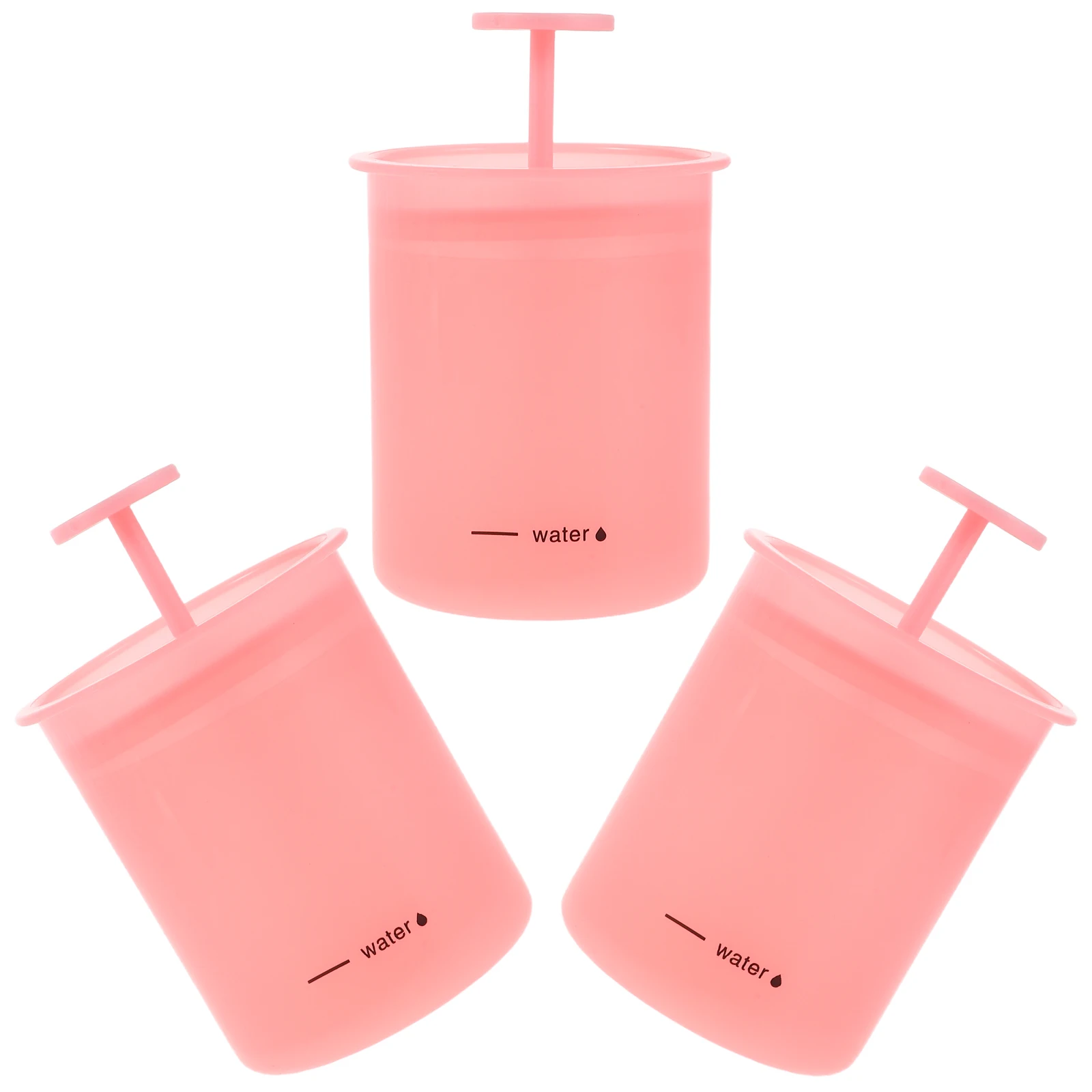 

3pcs Pink Facial Cleanser Foaming Dispenser Portable Travel Face Wash Dispenser Bubble Maker Shampoo Foam Device