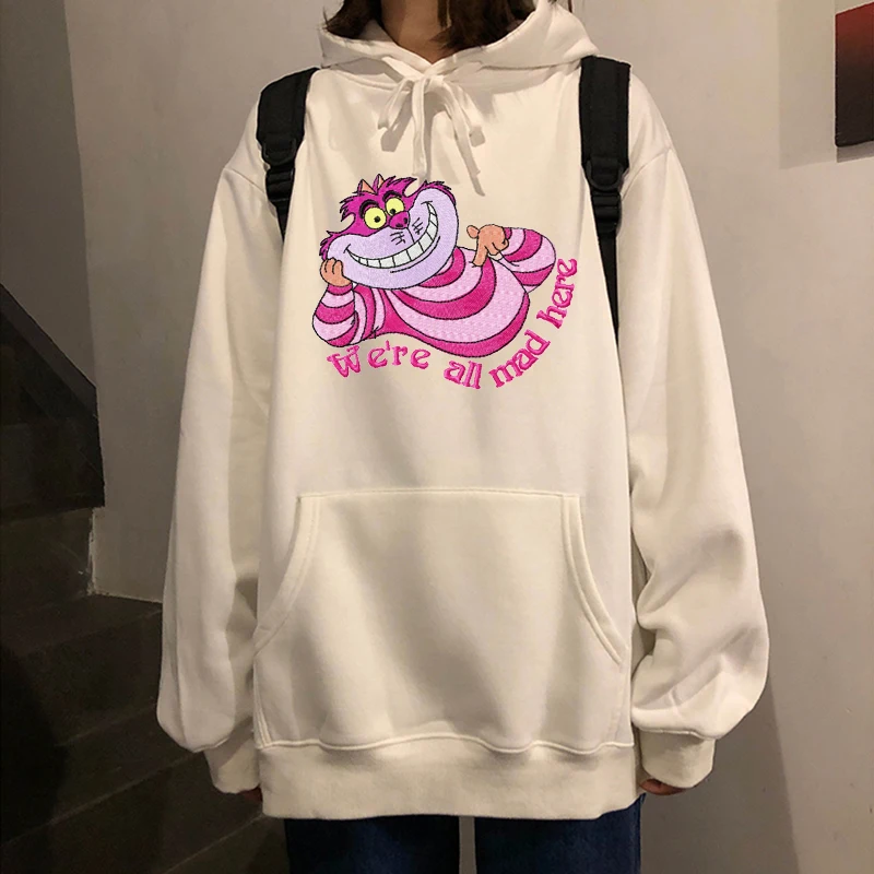 

Sweater Fashion Cartoon Cute Cat Print Hooded Pullover Ladies Long Sleeve Sweater