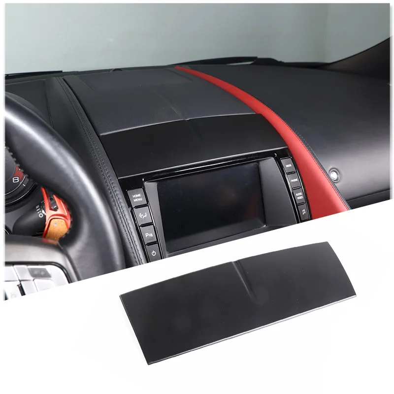 ABS Matte Black/Carbon Fiber Car Navigation Panel Decorative Cover For Jaguar F-TYPE 2013-2024 Auto Interior Accessories