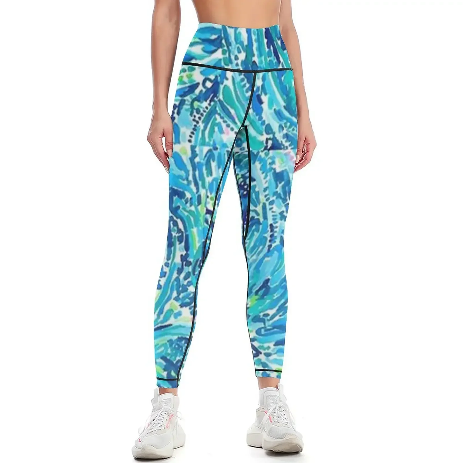 

ocean blues Leggings sports tennis for Clothing fitness sports shirts gym Women's high waist Womens Leggings