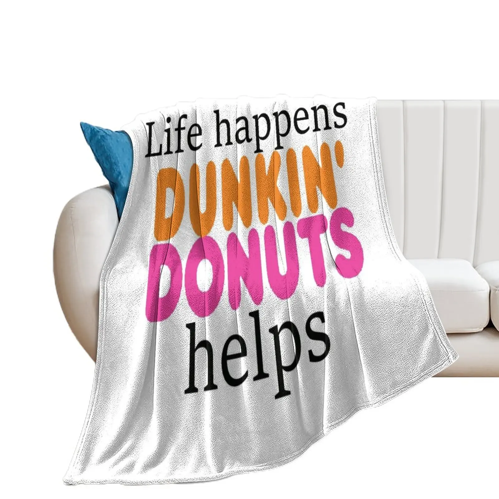 Life Happens... Dunkin Donuts Helps Throw Blanket Furry Polar Beach Blankets