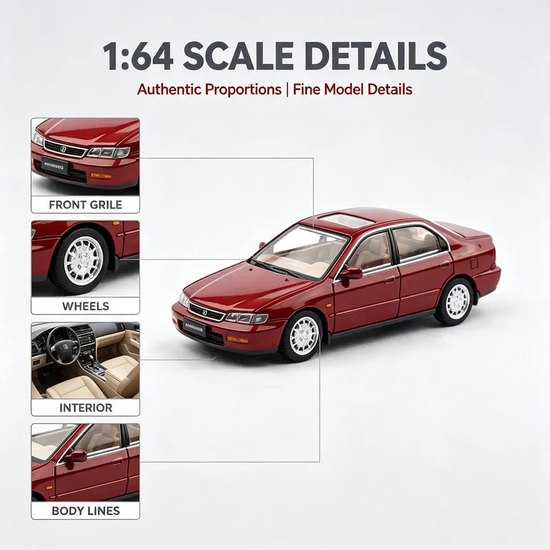 Xcartoys 1/64 Honda Accord Gen.5 Diecast Car Model Alloy Simulation Collection Toy Gift For Boys#peetyeee view 2