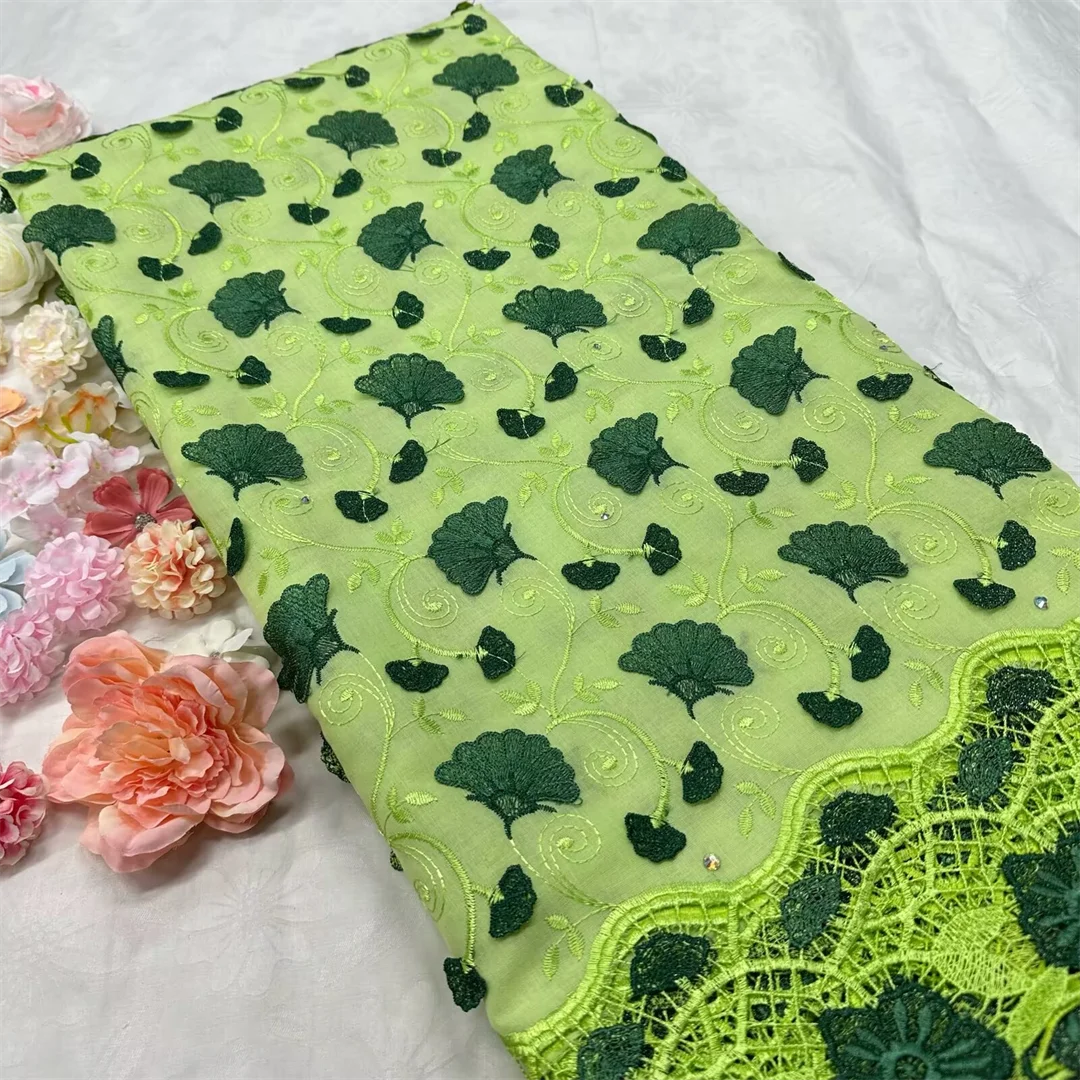 

African Soft Cotton Voile Swiss Lace High Quality Applique for Nigerian Wedding Dress Latest Swiss Laces in Switzerland