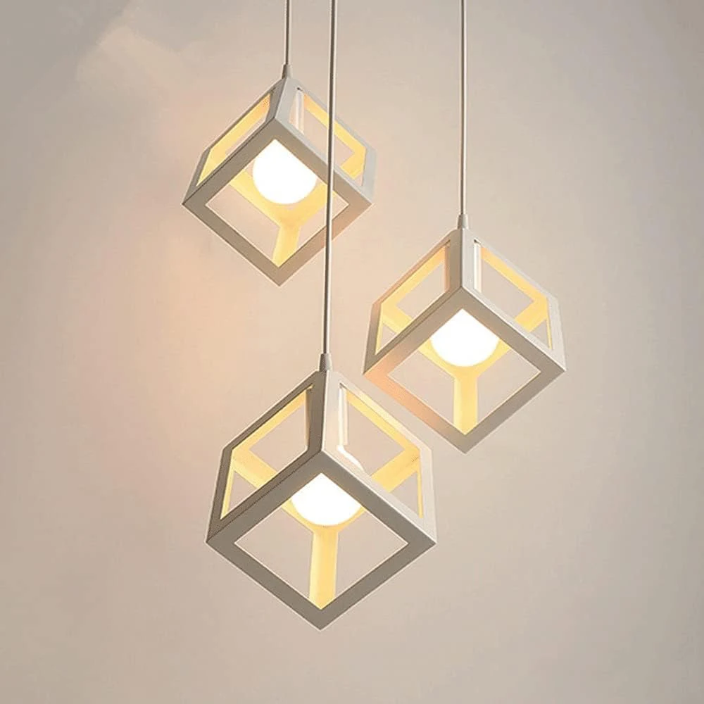 

Винтажный кубический подвесной светильник, промышленный ретро-лофт, подвесной светильник, светильники для внутреннего освещения для кухни, гостиной, ресторана E27