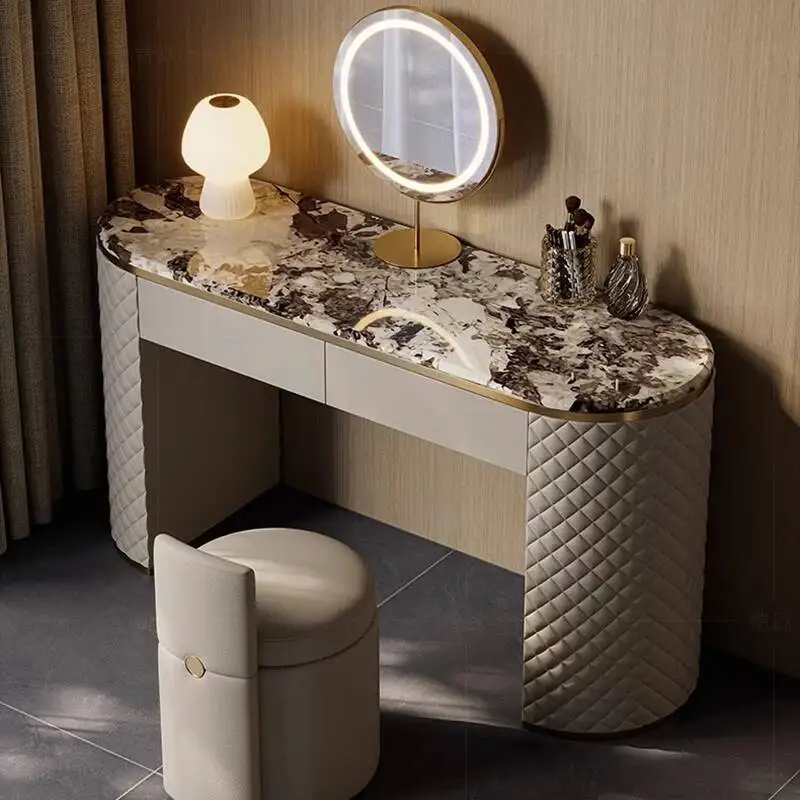 

Modern Bedroom Vanity Table Chair Makeup Mirror Cabinet Dressing Table Luxury Organizer Wood Penteadeira Lounge Suite Furniture