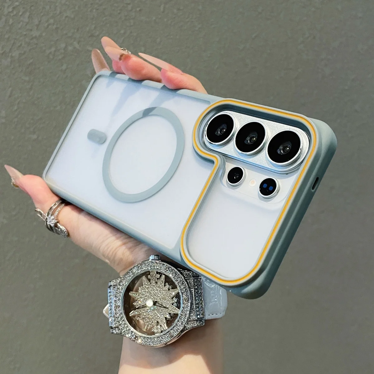 Matte Clear Hit Color Camera For Magsafe Magnetic Case For Samsung S25FE S26 S25 S24 S23 Ultra Wireless Charge Shockproof Cover