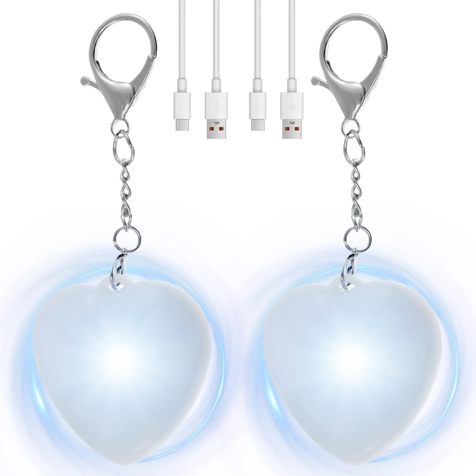 2 uds monedero corazón luz LED bolso lámpara Sensor activado portátil iluminación automática bolsa luz para mujeres madre amigos