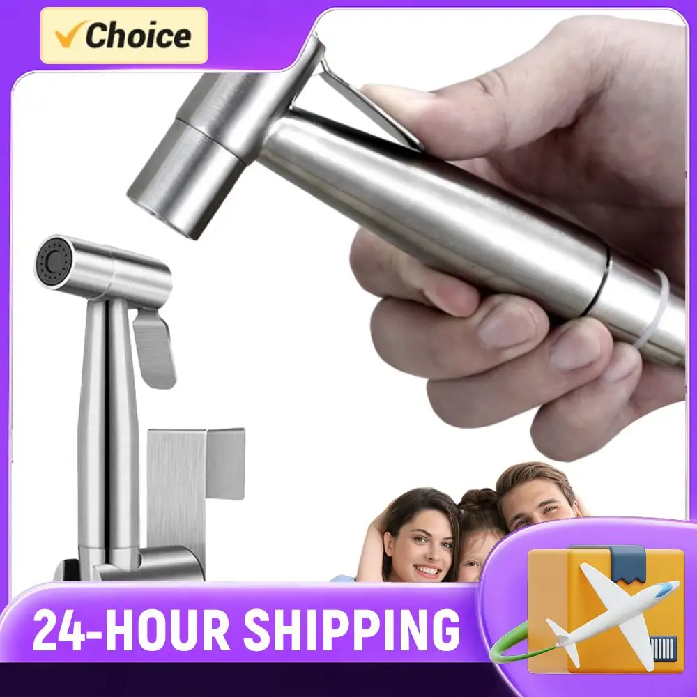 Stainless Steel Bidet Hand Shower Wear Resist Self Cleaning Bidet Sprayer Set with 2 Way Diverter & Hose for Bidet Toilet Shower