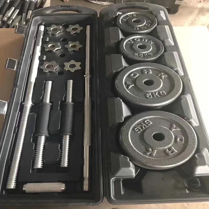 Adjustable 50kg Cast Iron Barbell Set