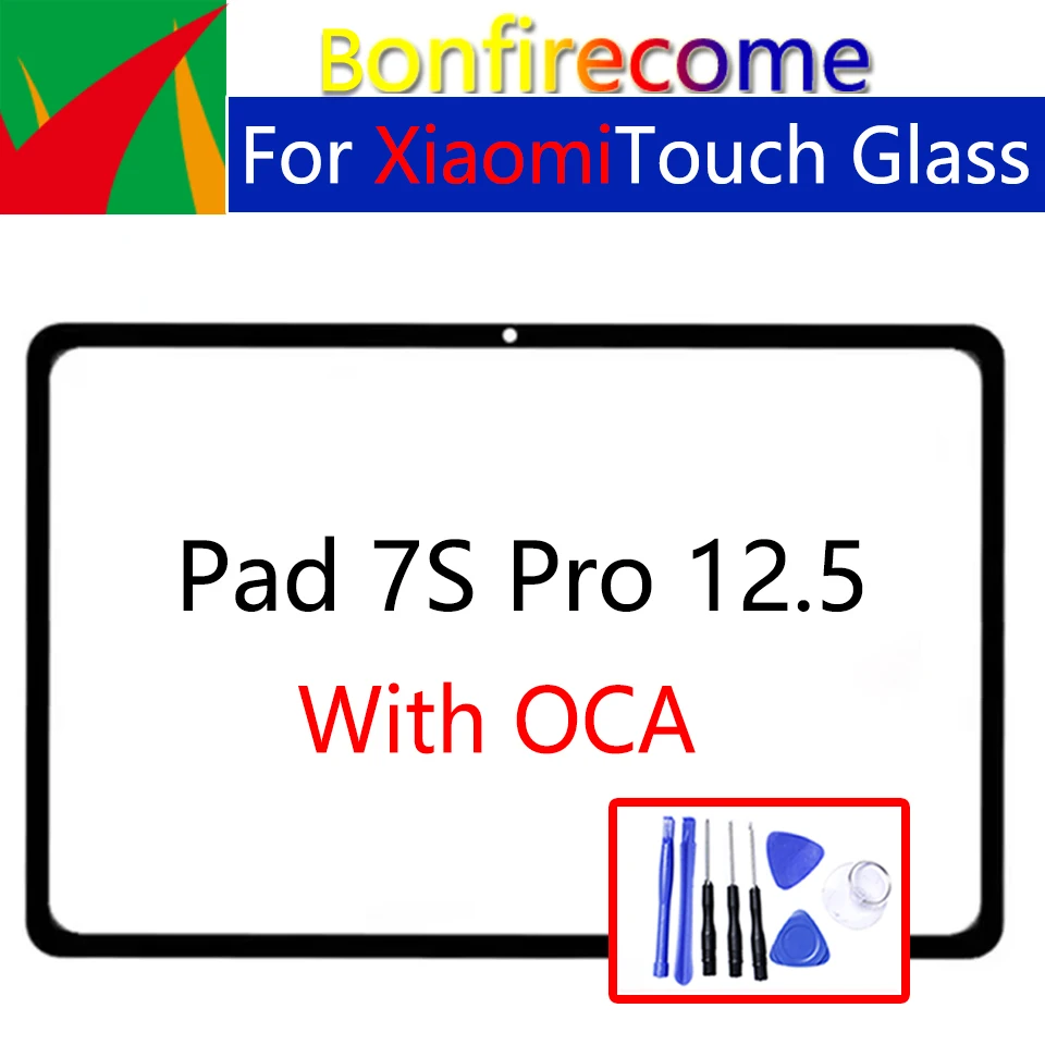 

For Xiaomi Pad 7S Pro 12.5 Touch Screen Panel Tablet Front Outer LCD Glass Lens With OCA Replacement