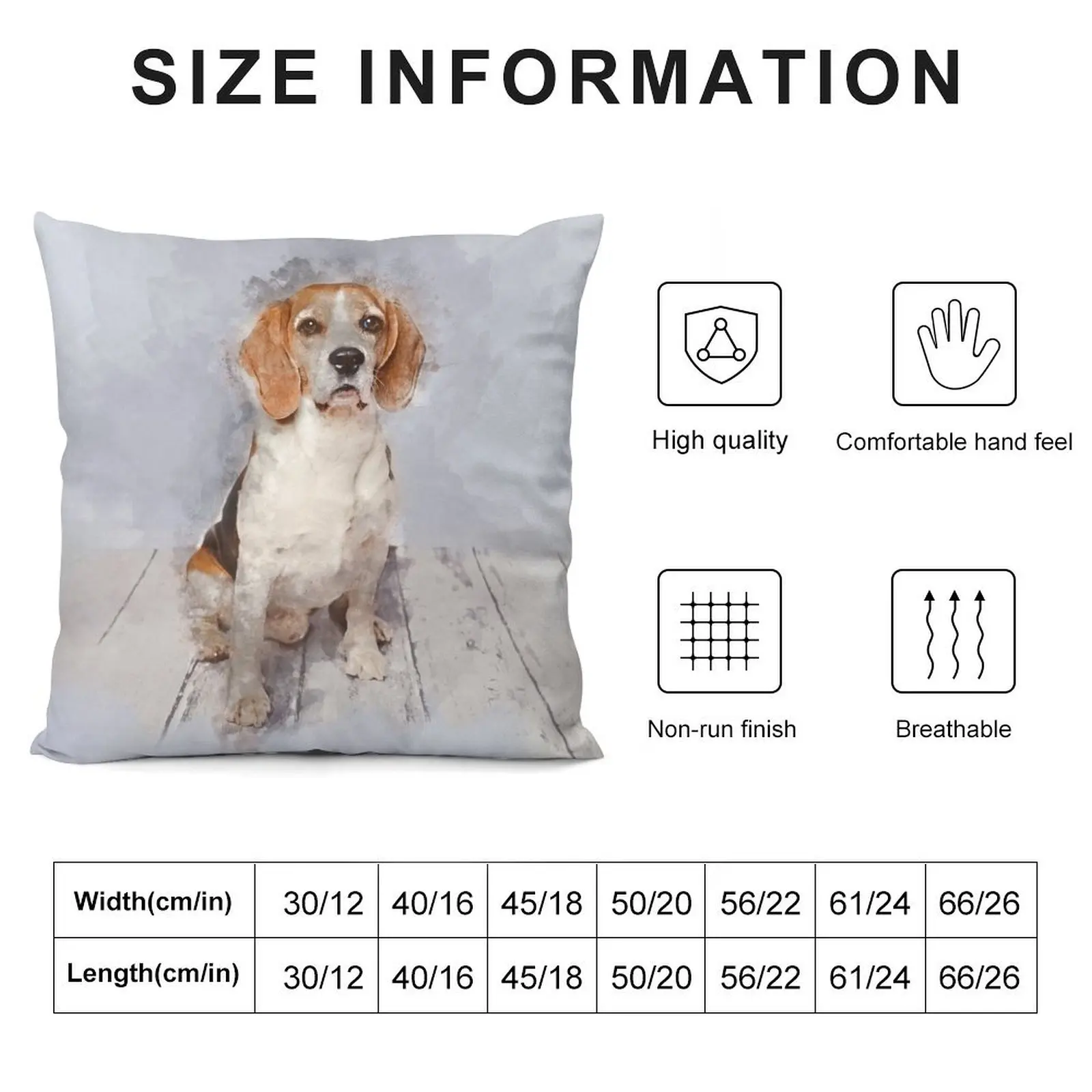 Cute Beagle Watercolor Portrait Throw Pillow Luxury Pillow Cover Christmas Covers For Cushions pillow