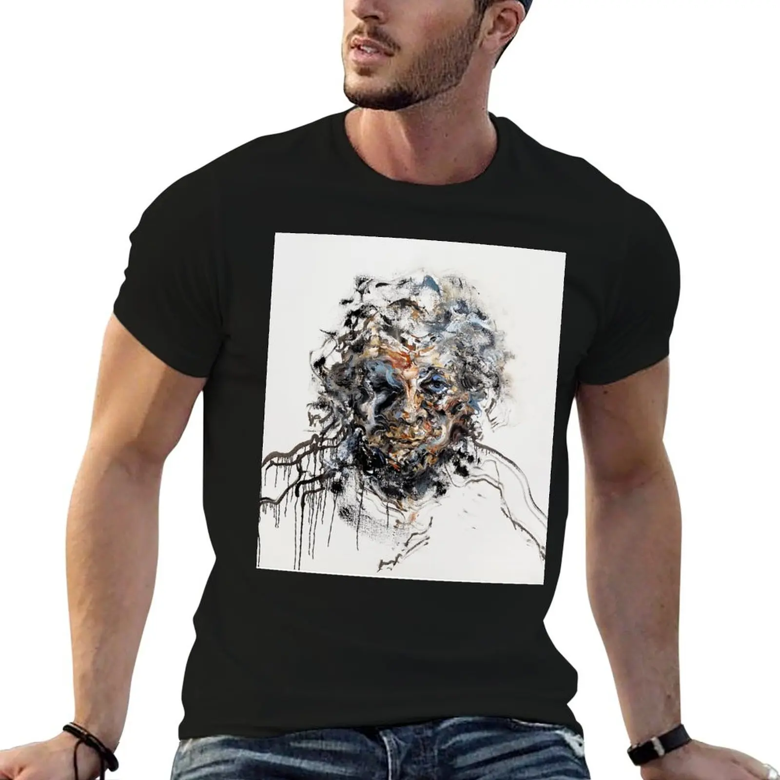 Self Portrait of Maggi Hambling T-Shirt Relaxed Fit Casual Short Sleeve Top