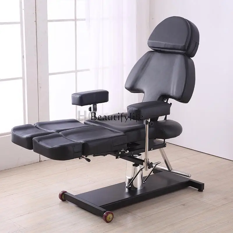 Elektrische Tattoo Bank Multifunctionele Gezichtsbed Tillen Split Been Full Stoel Met Rug