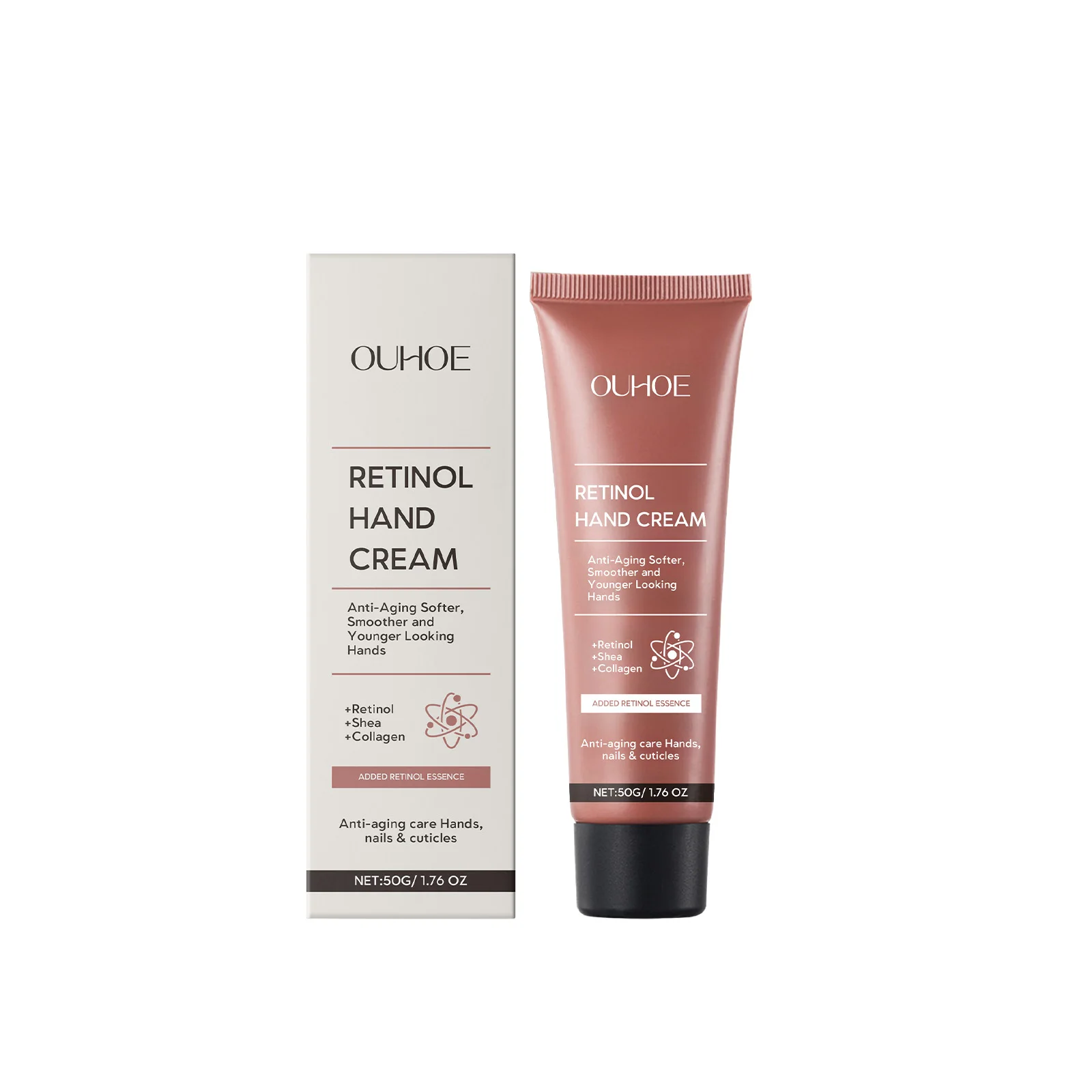 Crema de manos con retinol: tratamiento de manos antiedad con retinol, manteca de karité y colágeno, 50 g/1,7 oz
