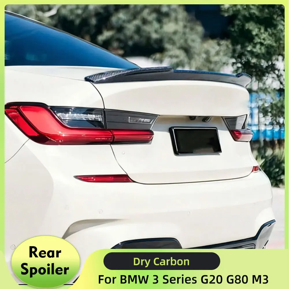 

Dry Carbon Car Rear Trunk Spoiler Wing for BMW 3 Series G20 G80 M3 320i 330i Sedan 4-Door 2020-2022 Racing Boot Lid Wing Lip