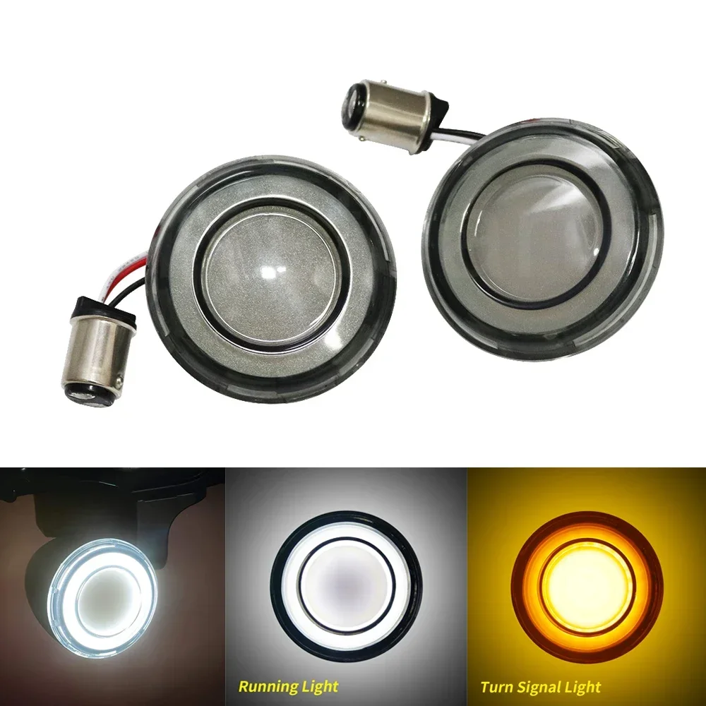 Motorcycle Turn Signal Conversions LED Panel Light 1157 Bullet Style For Harley Sportster Touring Breakout Fat Boy Softail