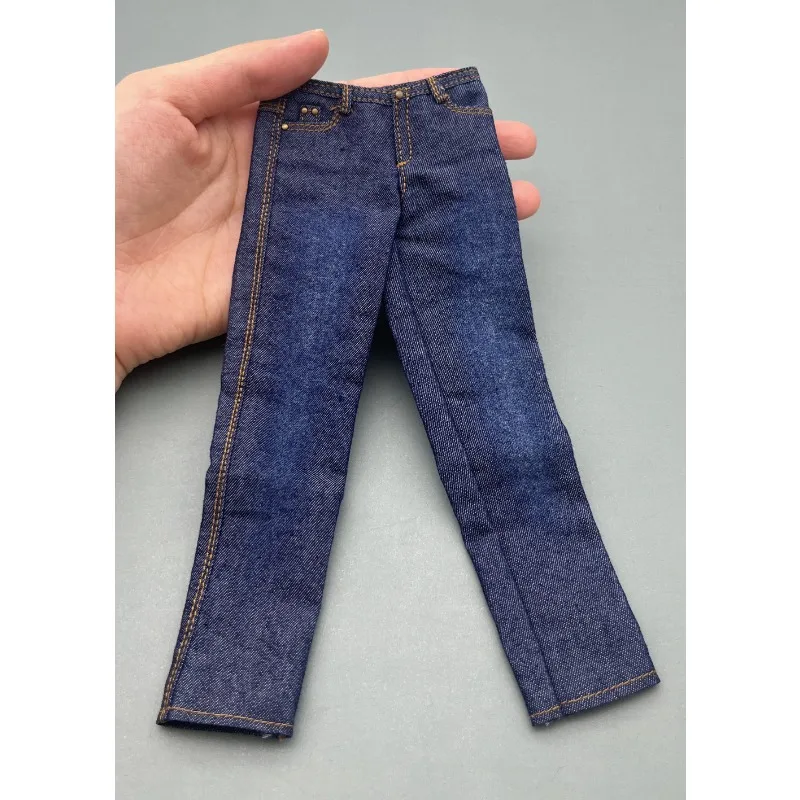 

Мужские джинсы-солдат в масштабе 1/6, темно-синие расширенные джинсы, модель одежды, сделай сам, для 12-дюймовых фигурок, аксессуар для куклы