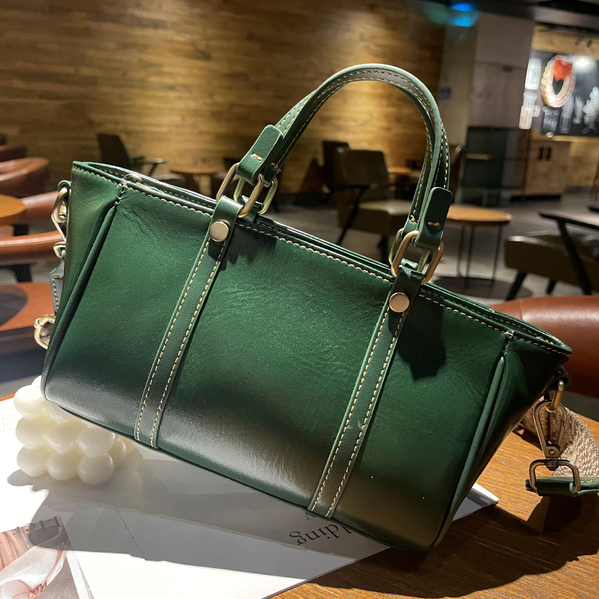 

Genuine Leather Luxury Handbag Cow Leather Designer Tote Bag Brand High Quality Garden Party Women Shoulder Bag Shawl Strap vip