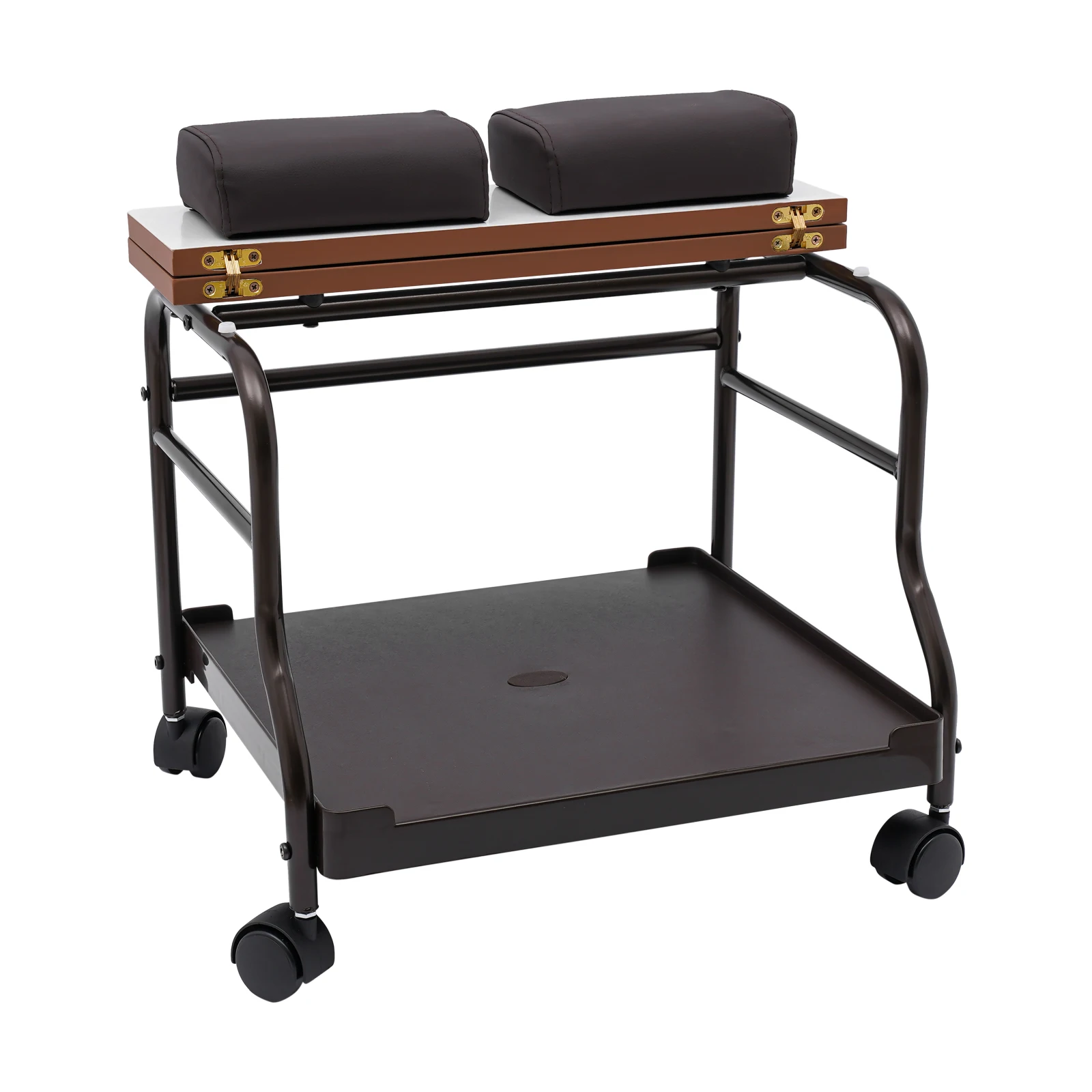 

Salon Trolley with Collapsible Board, 37 lbs Capacity, Iron & Wood, Corrosion-Resistant, Easy Installation for Salon & Home Use