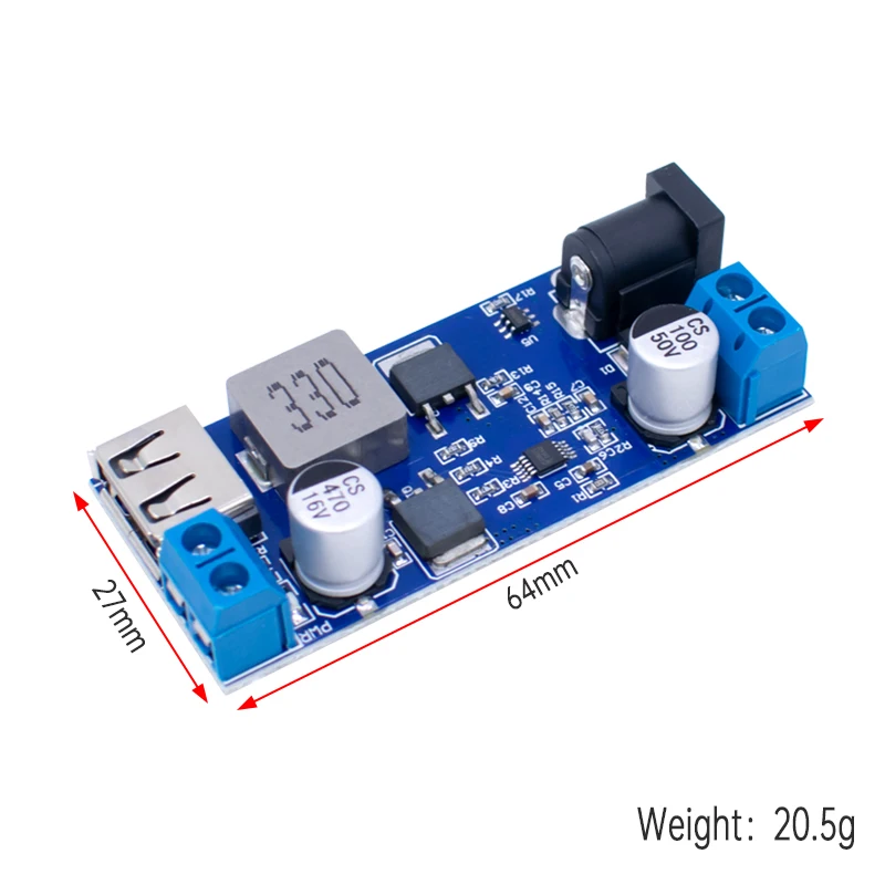 DC-DC 24V/12V To 5V 5A Step Down Power Supply Buck Converter Replace LM2596S Adjustable USB Step-down Charging Module For Phone