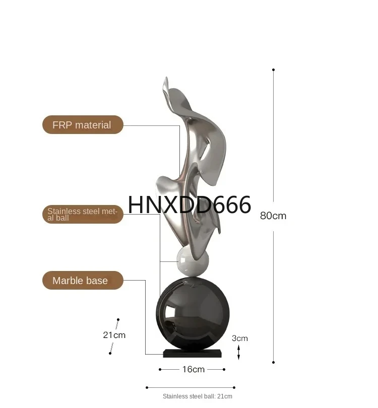 

Modern Light Luxury HomeDecor Electroplated Geometric Statue Large Size Resin Crafts Living Room Entrance Decoration Accessories
