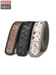 100% Real Leather Belt Cowhide Leather Handmade Weave Straps For Pants Vintage Casual Leather Waistband Without Buckle Girdle
