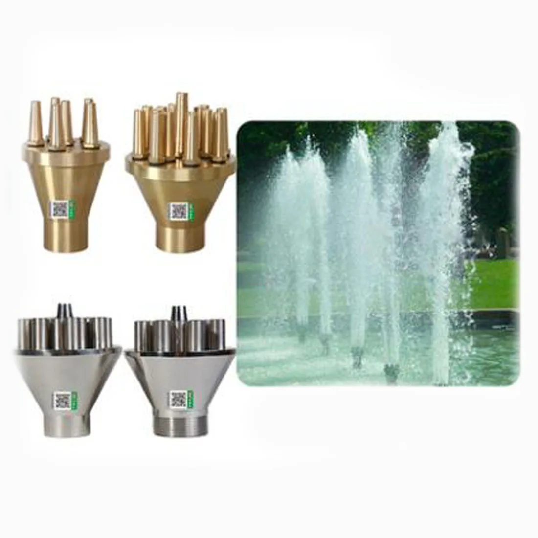 Straight-up fountain nozzle copper stainless steel waterscape landscape rockery courtyard pool large water column high-altitude