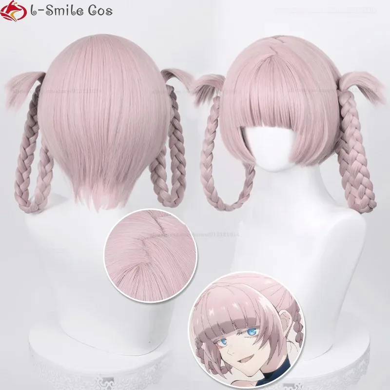 Anime  Yofukashi no Uta Nanakusa Nazuna Light Pink Cosplay Wig Heat Resistant Perucas Synthetic Hair + Wig Cap