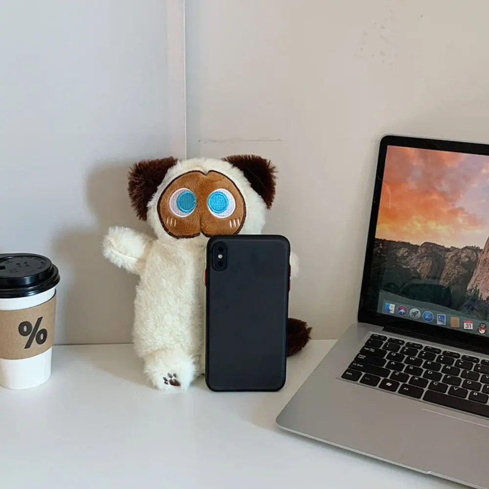 

Siamese Cat Plush Pencil Case Large Capacity Stuffed Animal Stationery Bag Cute Design Makeup Bag Cat Pencil Bag Pencil Box