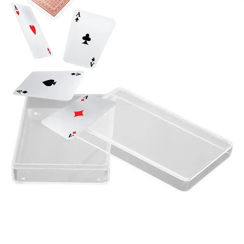 Playing Card Box Clear Case for Playing Card Game Large Capacity Jewelry Objects Storage Box Organizing Case for Playing Cards