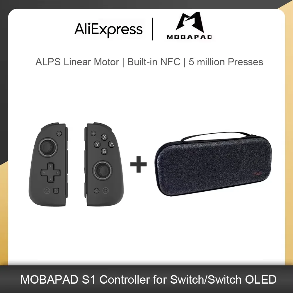 

Игровой контроллер MOBAPAD S1 с джойстиком Hall и чехлом для переноски, совместимый с Nintendo Switch и NS OLED, аксессуары для геймпадов