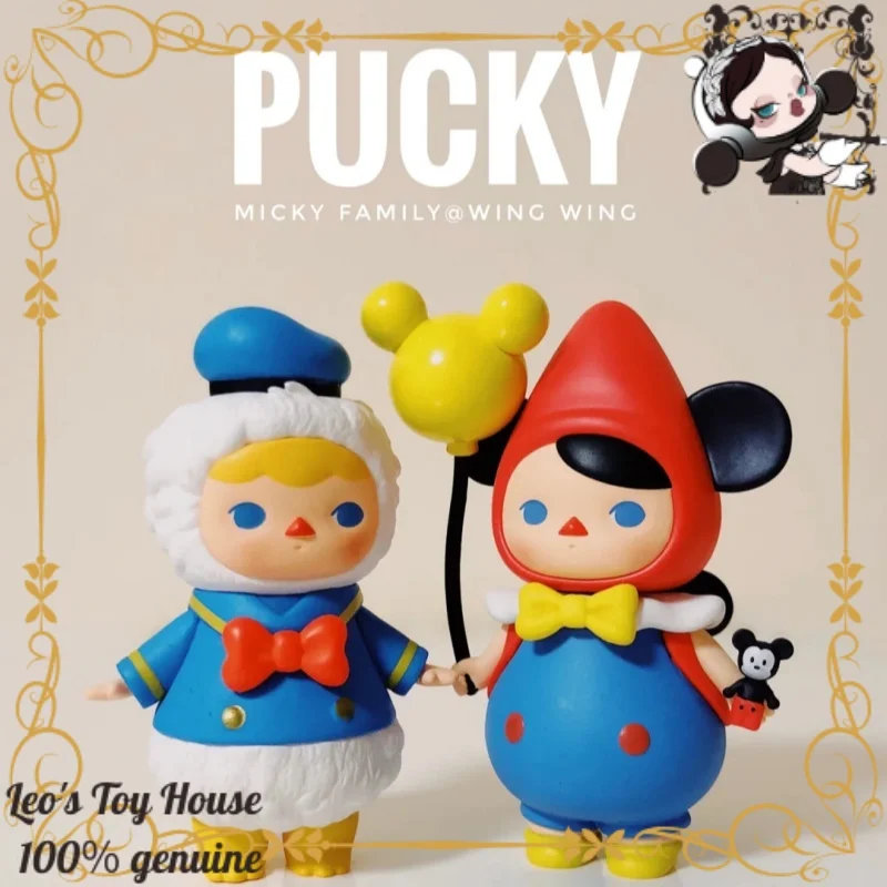 

POPMART PUCKY Mickey Mouse Family Disney Series Blind Box | Trendy Art Toy Action Figure Desktop Ornament Gift for Fans