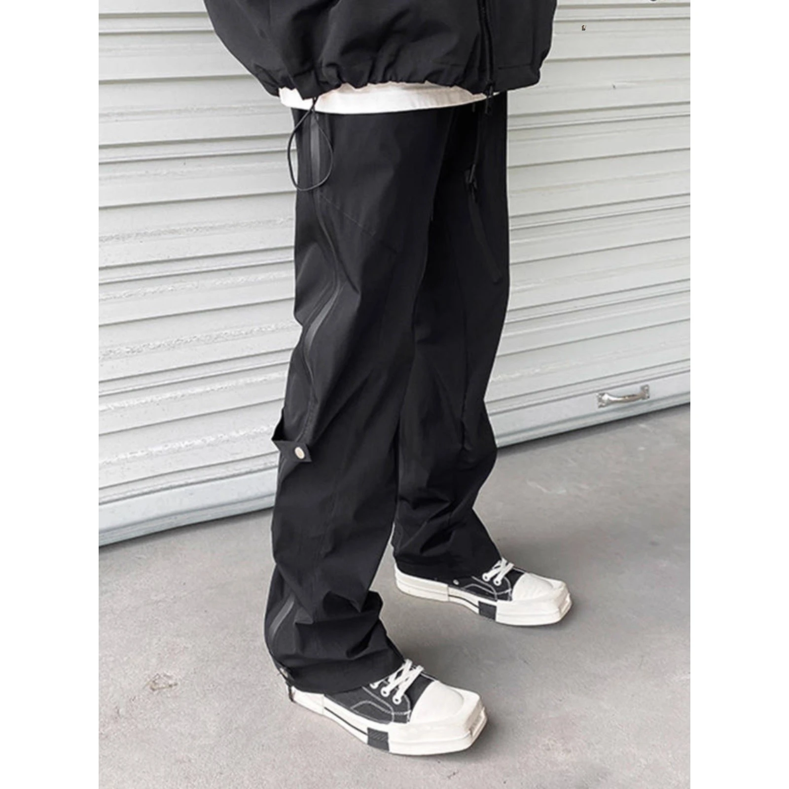 سراويل عمل غير رسمية للرجال مقاس كبير فضفاضة تناسب مقاومة للماء ومضادة للرياح ومريحة من ألياف البوليستر للشارع Sle للخريف والشتاء... #2