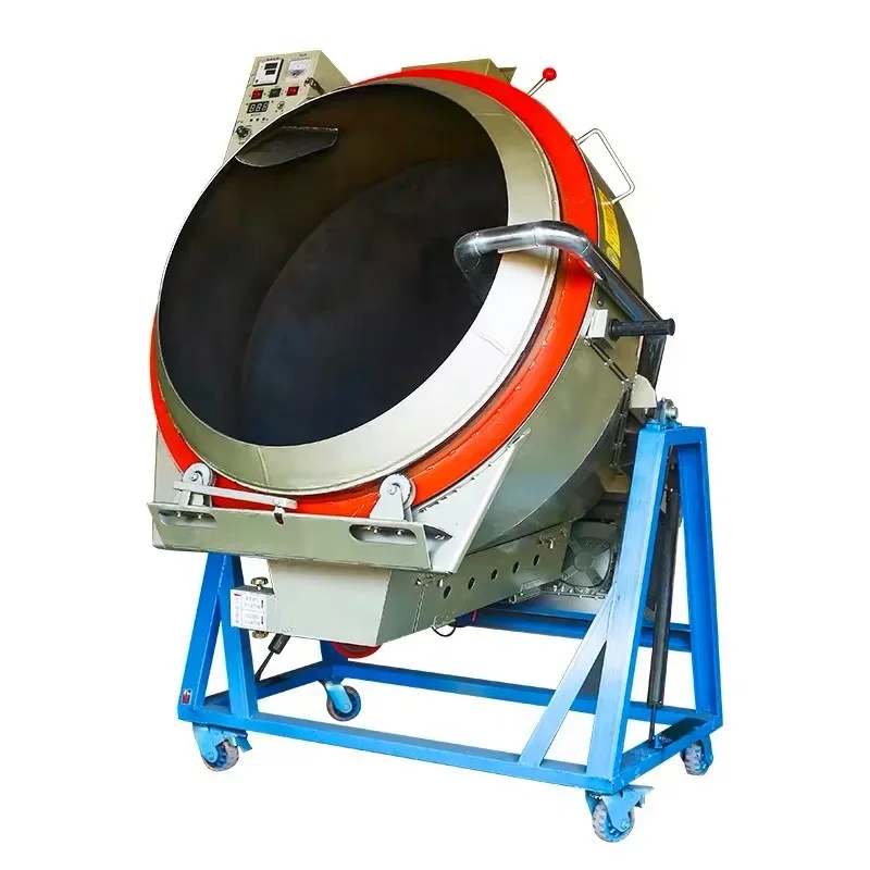 Tea Chaotian Pot Tea Fried Dryer Degreasing Machine Gas Type Fried Machine Imitation Manual Fried  Machine