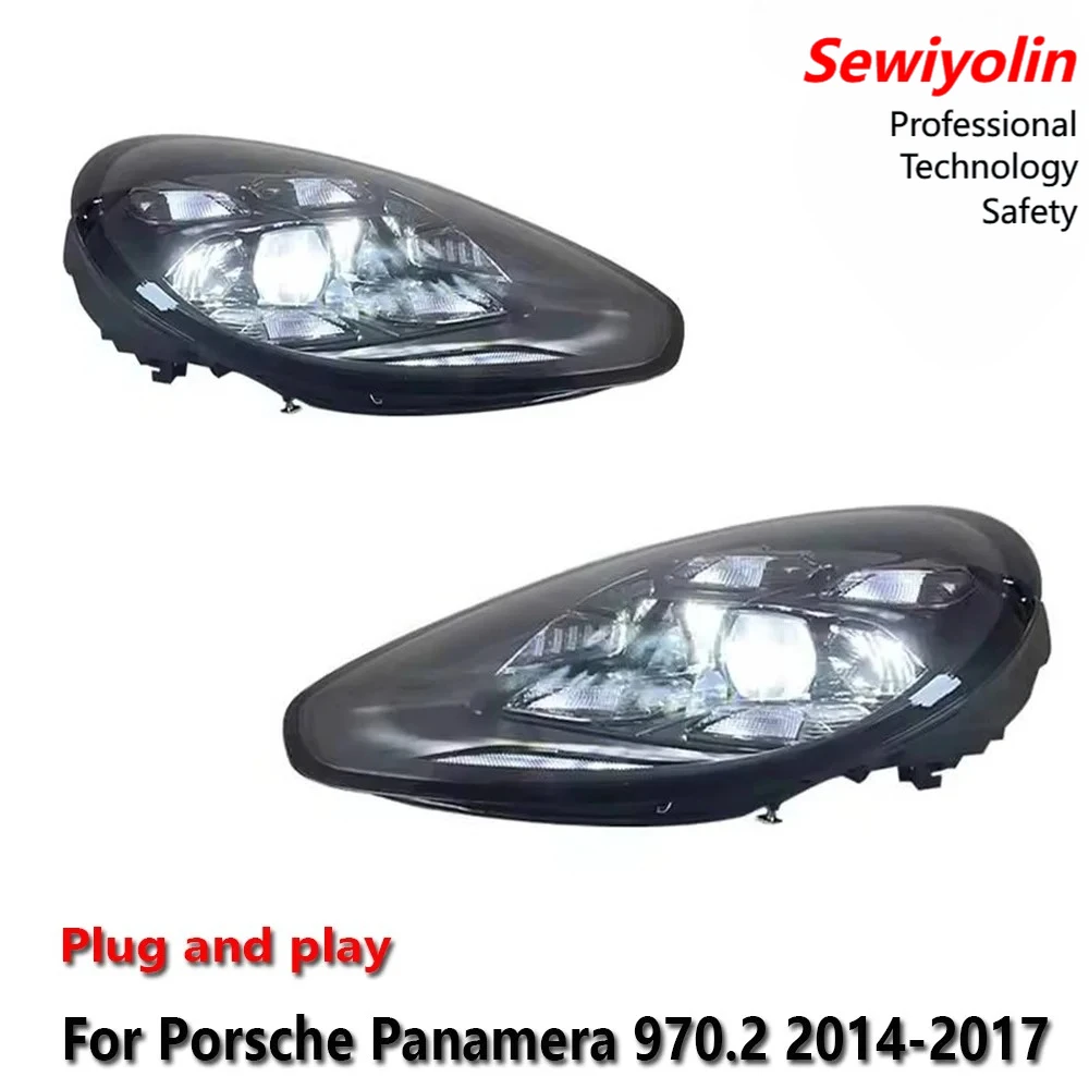 

Car LED Headlight Assemblies For Porsche Panamera 970.2 2014-2017 DRL Brake Turn Signal Lamp Plug and Play