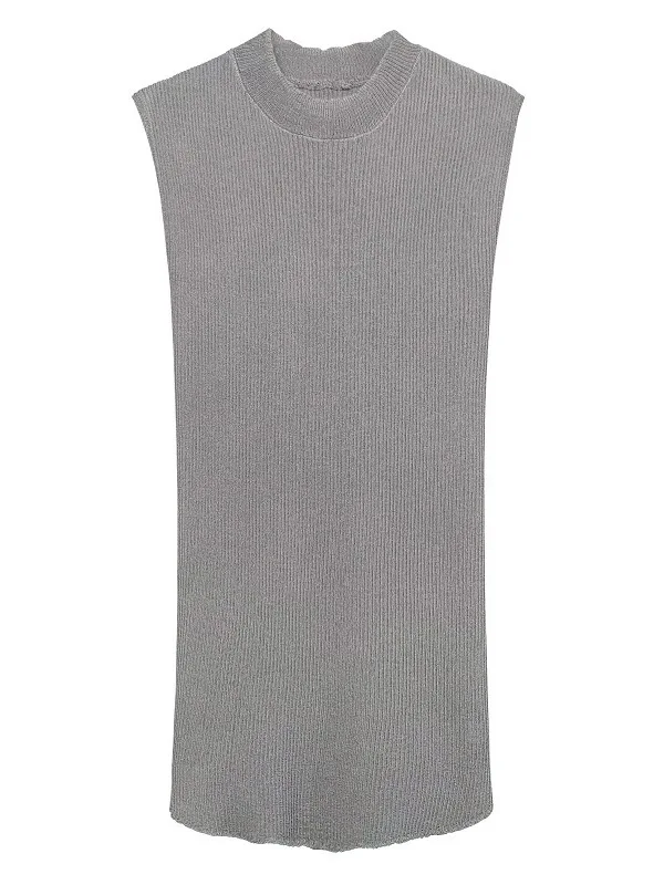 WOMENGAGA-Camiseta sin mangas de punto fino para mujer, Top Sexy ajustado de estilo coreano, Top de moda dulce, C8YZ