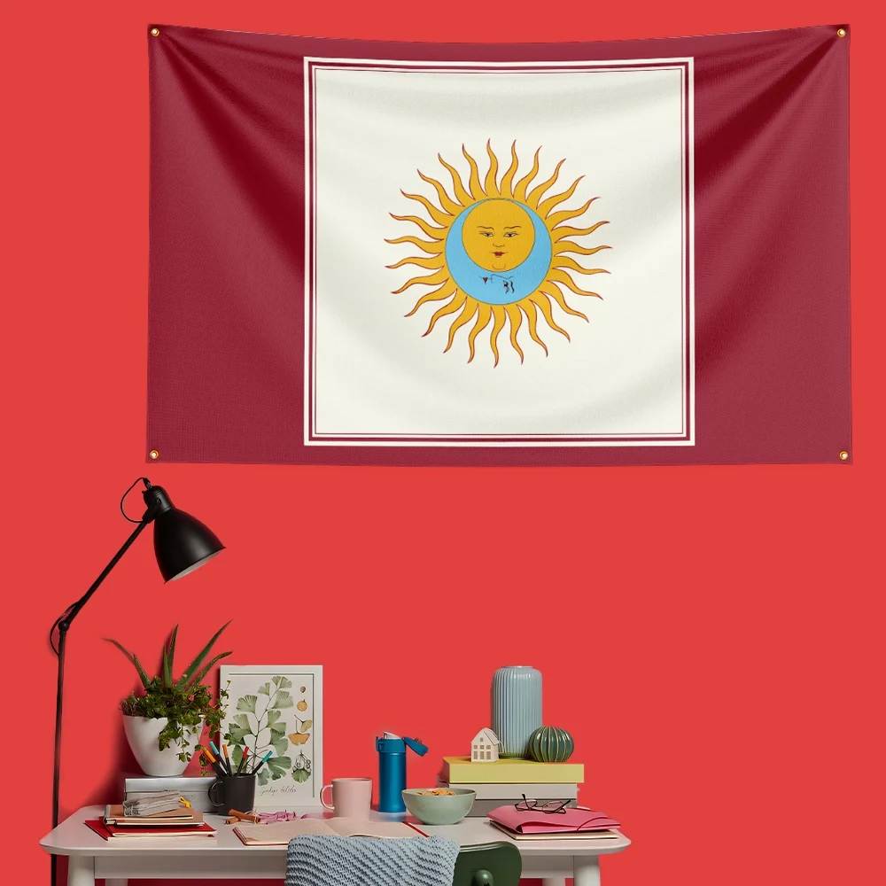 King Crimson Progressive Rock Flag 3x5 FT 90x150cm Polyester Decorative Banner Tapestry For Music Fans Bedroom Wall Decoration
