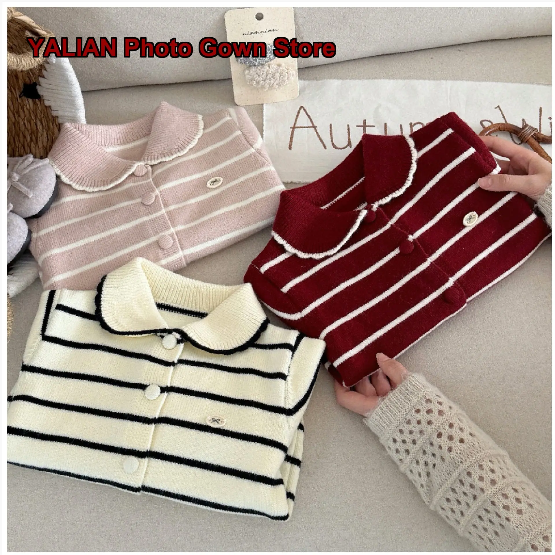 Girls Pom-Pom Knit Two-Piece Set 2026 Spring Autumn Chic Outfit