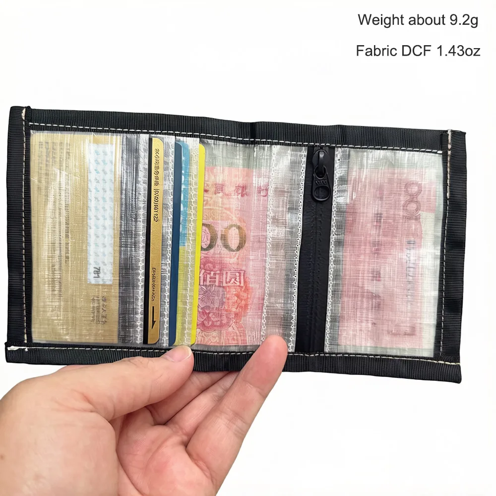About 9.2g Ultralight DCF Wallet Outdoor Card Holder Cash Coin Pouch Travel Money Organizer For Men Women Hiking Gear