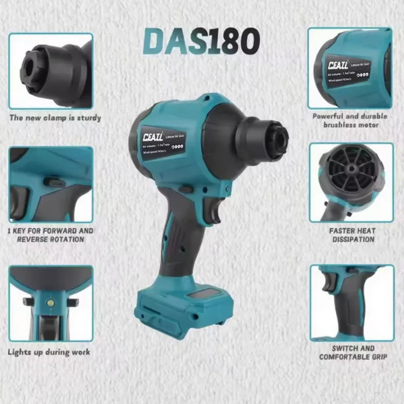 

️️☀️Makita DAS180️ drill 18v brush rechargeable air dust collector cleaning blowing wireless lithium ba