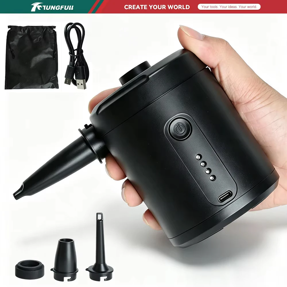 Portable Electric Air Pump 5200mAh Battery Suction and Inflation Pump for Air Mattress Pool Float Inflatable Swimming Ring