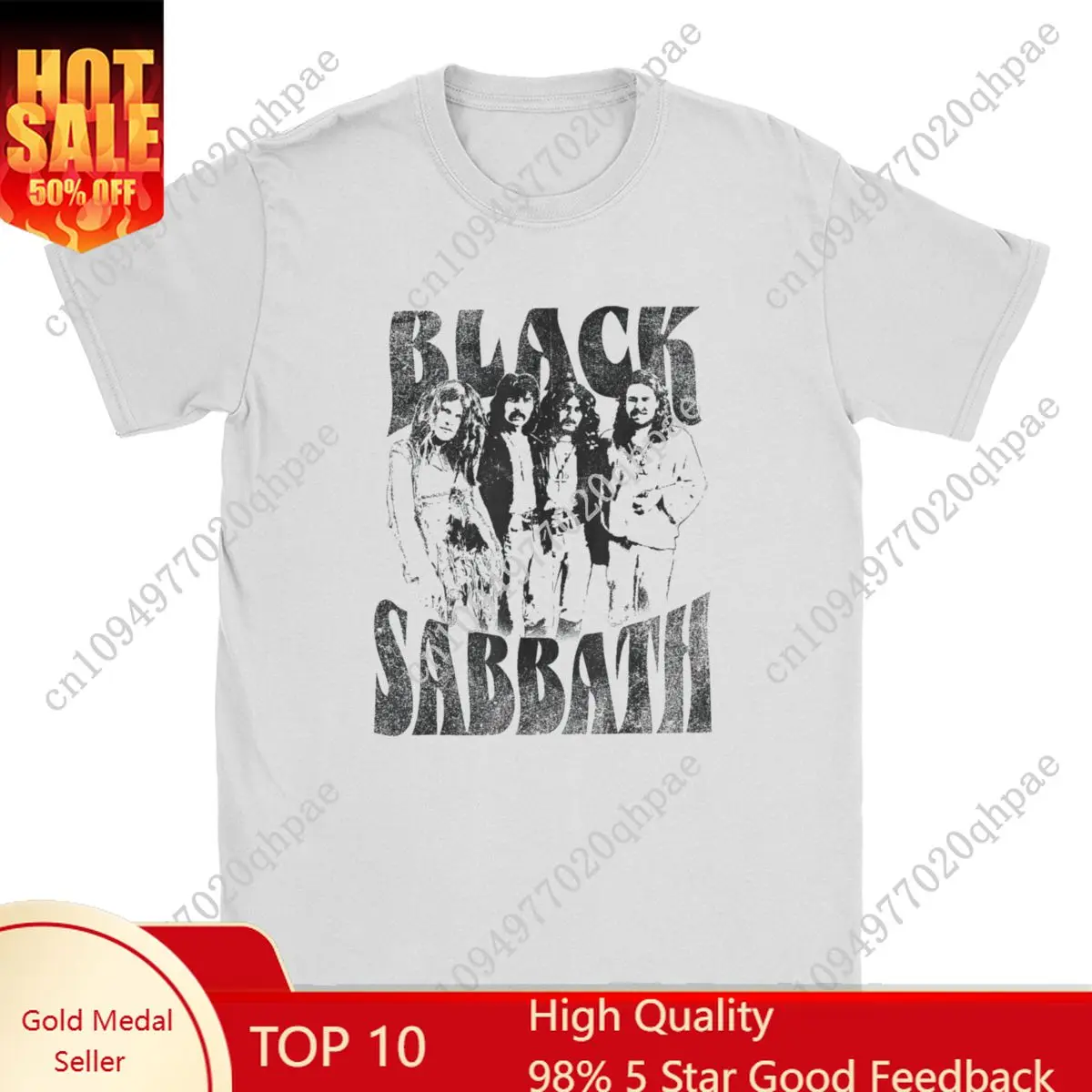 

Official Black Group Photo T-Shirt Men British Rock Band Sabbathes Funny Cotton Tee Crewneck Short Sleeve T Shirt Gift merch