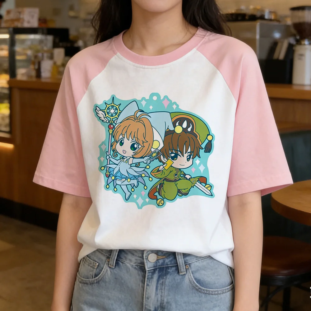 Sakura Vard Captor tshirt teen clearance sales baddie anime y2k emo tshirt gyaru 80s Retro 2000s dollette
