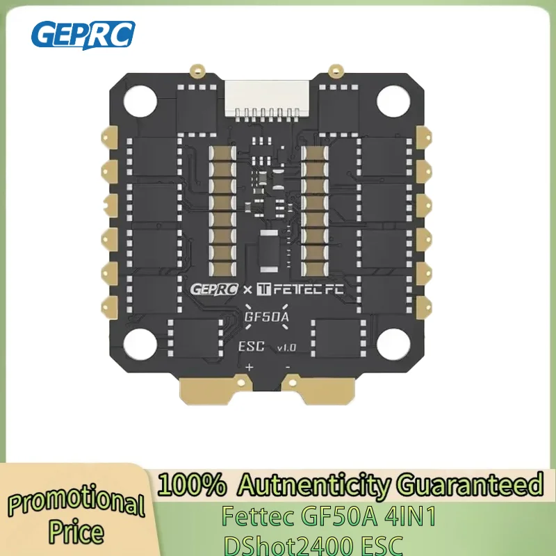 

GEPRC Fettec G4 Alpha GF50A FPV Stack G473 Flight Controller FETTEC S2M Dshot2400 GF50A 4IN1 ESC for FPV Freestyle Drone Model